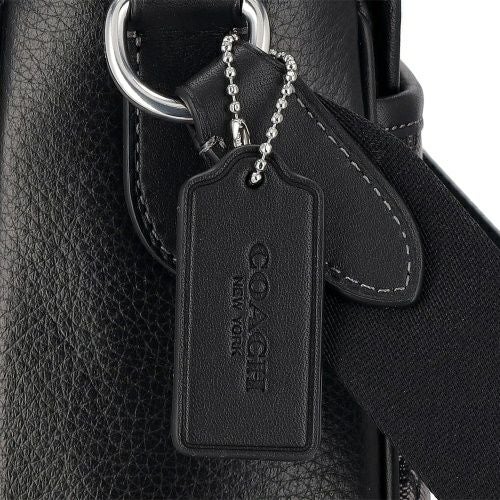コーチ アウトレット ショルダーバッグ メンズ スプリント メッセンジャー・シグネチャー ジャカード ブラック COACH OUTLET CR334 SVO1U チャコール/ブラック