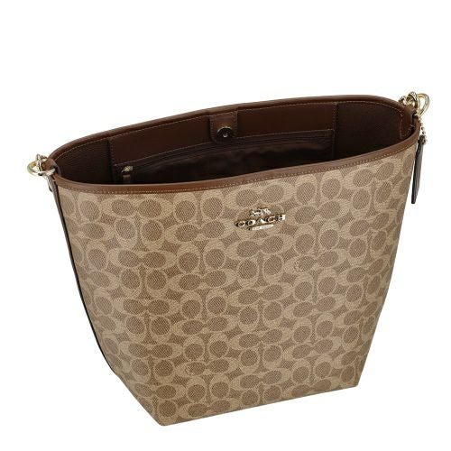 コーチ アウトレット ショルダーバッグ レディース シティ ラージ バケット バッグ・シグネチャー ブラウン COACH OUTLET CT802 IMXHE タン/ブラウン