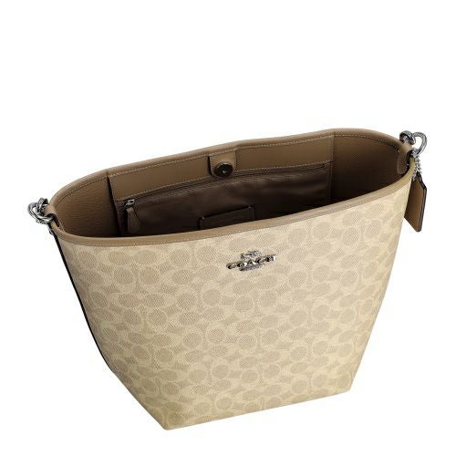 コーチ アウトレット ショルダーバッグ レディース シティ ラージ バケット バッグ・シグネチャー ベージュ COACH OUTLET CT802 SVPWH サンド/トープ