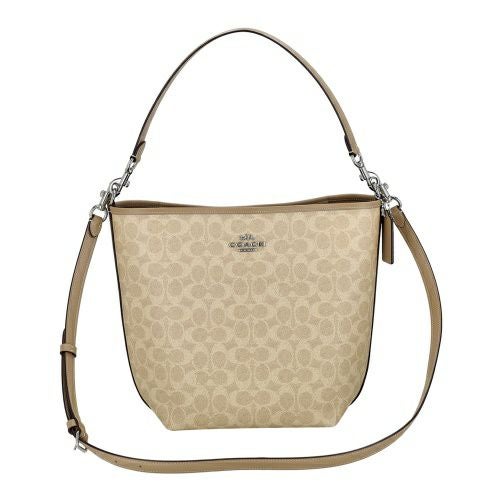 コーチ アウトレット ショルダーバッグ レディース シティ ラージ バケット バッグ・シグネチャー ベージュ COACH OUTLET CT802 SVPWH サンド/トープ