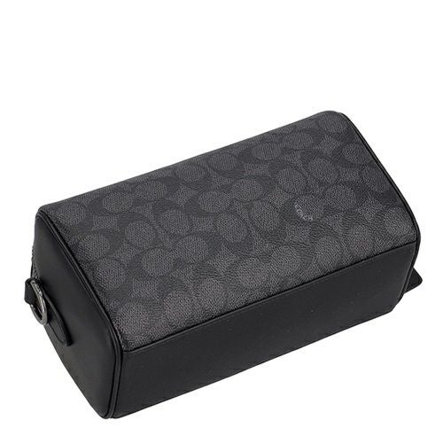 コーチ アウトレット ショルダーバッグ メンズ アクセル クロスボディ バッグ・シグネチャー キャンバス ブラック COACH OUTLET CV762 QBMI5 チャコール/ブラック