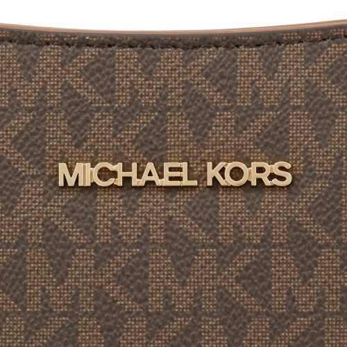 マイケルコース ショルダーバッグ レディース ジェット セット トラベル シグネチャー スモール NS クロスボディー ブラウン MICHAEL KORS 35S5GTVC1B BROWN