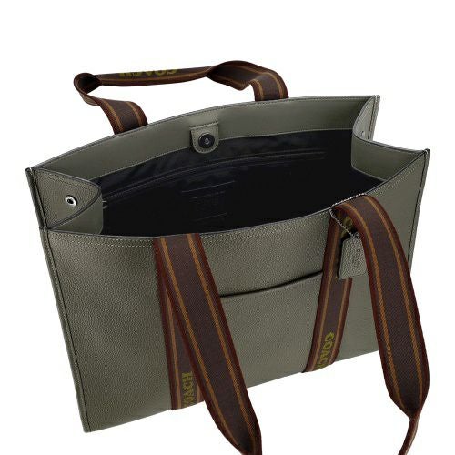 コーチ アウトレット トートバッグ レディース ラージ スミス トート グリーン COACH OUTLET CU996 QBRM3 モスグリーン