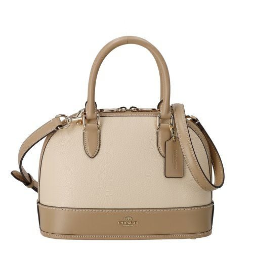 コーチ アウトレット ハンドバッグ レディース サブリナ サッチェル バッグ・カラーブロック ベージュ COACH OUTLET CAM56 IMXUV アイボリー/トープ