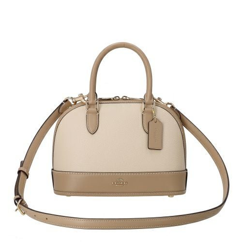 コーチ アウトレット ハンドバッグ レディース サブリナ サッチェル バッグ・カラーブロック ベージュ COACH OUTLET CAM56 IMXUV アイボリー/トープ