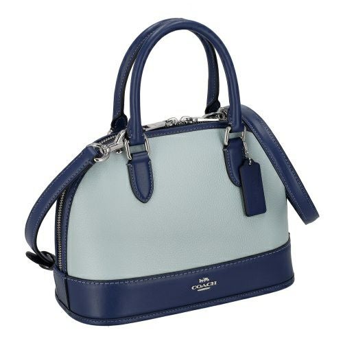 コーチ アウトレット ハンドバッグ レディース サブリナ サッチェル バッグ・カラーブロック ブルー COACH OUTLET CAM56 SVXUS シルバー/ライトブルー/ディープブルー