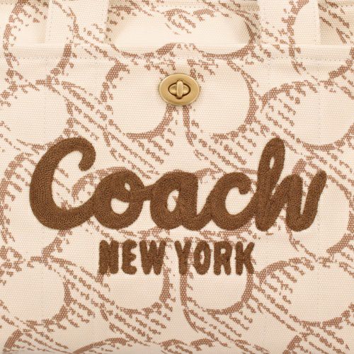 コーチ ハンドバッグ レディース ハンド・トートバッグ シグネチャー ロゴ カーゴ トート ホワイト COACH CAM70 B4/NP