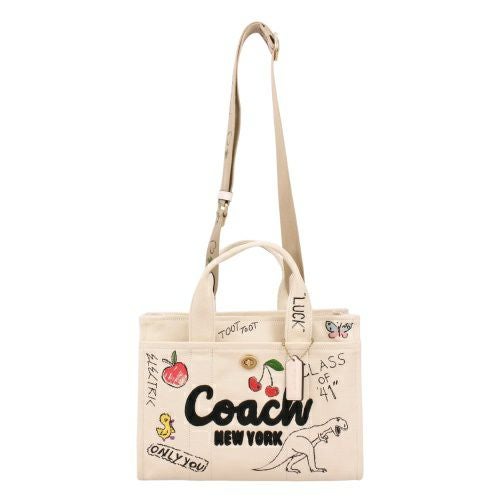 コーチ アウトレット ハンドバッグ レディース カーゴ トート バッグ・スケッチ プリント ホワイト COACH OUTLET CAM73 B4/NP