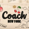 コーチ アウトレット ハンドバッグ レディース カーゴ トート バッグ・スケッチ プリント ホワイト COACH OUTLET CAM73 B4/NP