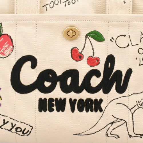 コーチ アウトレット ハンドバッグ レディース カーゴ トート バッグ・スケッチ プリント ホワイト COACH OUTLET CAM73 B4/NP