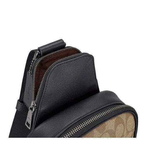 コーチ アウトレット ボディバッグ メンズ イーサン パック・シグネチャー キャンバス ブラウン COACH OUTLET CO910 QBKHA カーキ