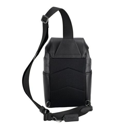 コーチ アウトレット ボディバッグ メンズ レーサー パック・シグネチャー キャンバス ブラック COACH OUTLET CT712 QBMI5 チャコール/ブラック