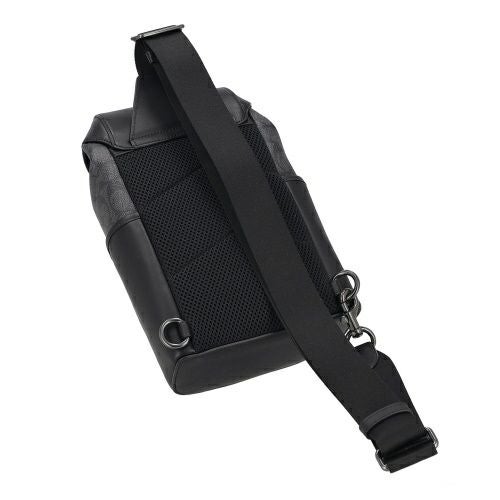 コーチ アウトレット ボディバッグ メンズ レーサー パック・シグネチャー キャンバス ブラック COACH OUTLET CT712 QBMI5 チャコール/ブラック