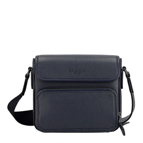 コーチ アウトレット ショルダーバッグ メンズ サリバン フラップ クロスボディ バッグ ネイビー COACH OUTLET CY800 QBBHP