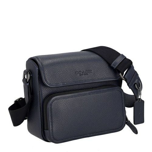 コーチ アウトレット ショルダーバッグ メンズ サリバン フラップ クロスボディ バッグ ネイビー COACH OUTLET CY800 QBBHP