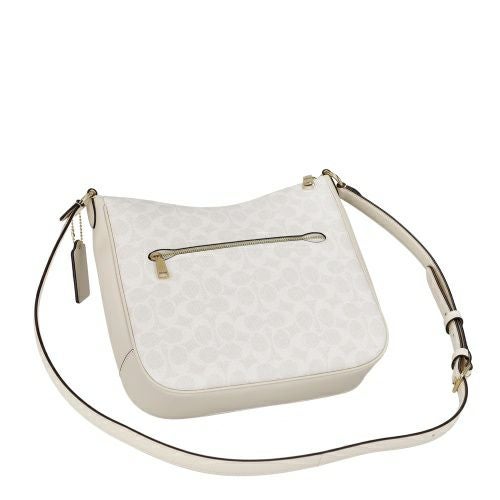 コーチ アウトレット ショルダーバッグ レディース エリー ファイル バッグ・シグネチャー キャンバス ホワイト COACH OUTLET CZ177 IMXU5 ホワイト/チョーク