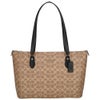 コーチ アウトレット トートバッグ レディース ギャラリー トート バッグ・シグネチャー キャンバス ブラウン COACH OUTLET CW381 IMQRX ベージュ/ブラック