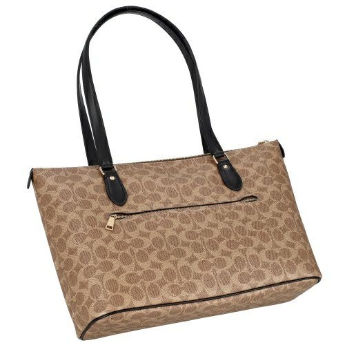 コーチ アウトレット トートバッグ レディース ギャラリー トート バッグ・シグネチャー キャンバス ブラウン COACH OUTLET CW381 IMQRX ベージュ/ブラック