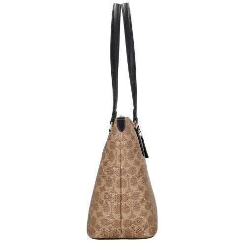 コーチ アウトレット トートバッグ レディース ギャラリー トート バッグ・シグネチャー キャンバス ブラウン COACH OUTLET CW381 IMQRX ベージュ/ブラック