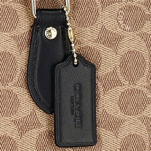コーチ アウトレット トートバッグ レディース ギャラリー トート バッグ・シグネチャー キャンバス ブラウン COACH OUTLET CW381 IMQRX ベージュ/ブラック