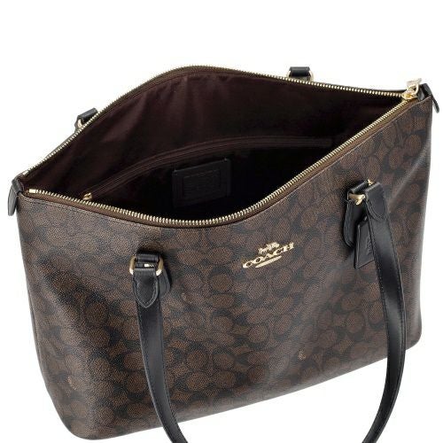 コーチ アウトレット トートバッグ レディース ギャラリー トート バッグ・シグネチャー キャンバス ブラウン COACH OUTLET CW381 IMXAQ ウォルナット/ブラック