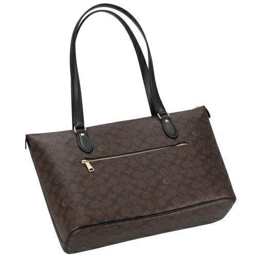 コーチ アウトレット トートバッグ レディース ギャラリー トート バッグ・シグネチャー キャンバス ブラウン COACH OUTLET CW381 IMXAQ ウォルナット/ブラック