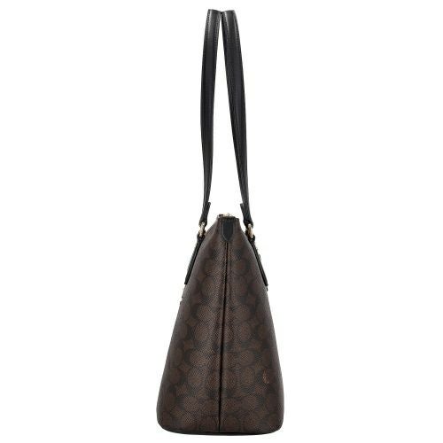 コーチ アウトレット トートバッグ レディース ギャラリー トート バッグ・シグネチャー キャンバス ブラウン COACH OUTLET CW381 IMXAQ ウォルナット/ブラック