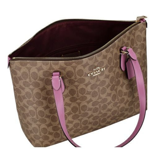 コーチ アウトレット トートバッグ レディース ギャラリー トート バッグ・シグネチャー キャンバス ブラウン COACH OUTLET CW381 IMXVS