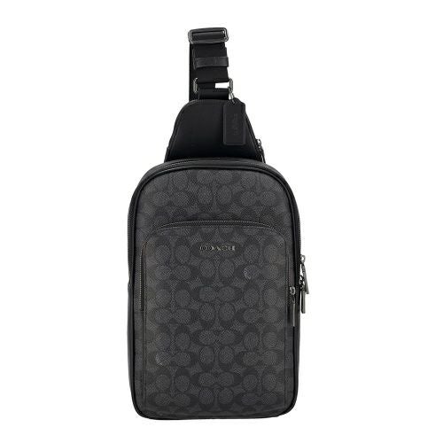 コーチ アウトレット ボディバッグ メンズ イーサン パック・シグネチャー キャンバス ブラック COACH OUTLET CZ393 QBMI5