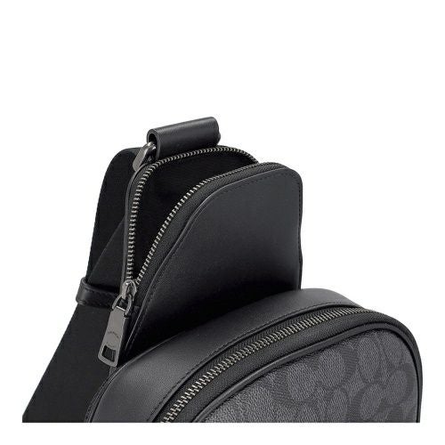 コーチ アウトレット ボディバッグ メンズ イーサン パック・シグネチャー キャンバス ブラック COACH OUTLET CZ393 QBMI5