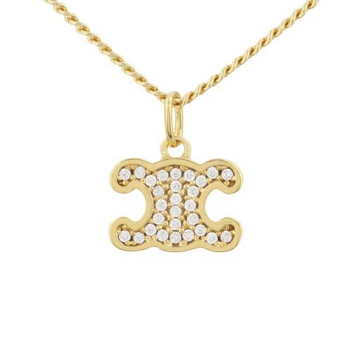 セリーヌ ネックレス レディース トリオンフ ラインストーン ネックレス ゴールド CELINE 460GB6BZI 35OR GOLD