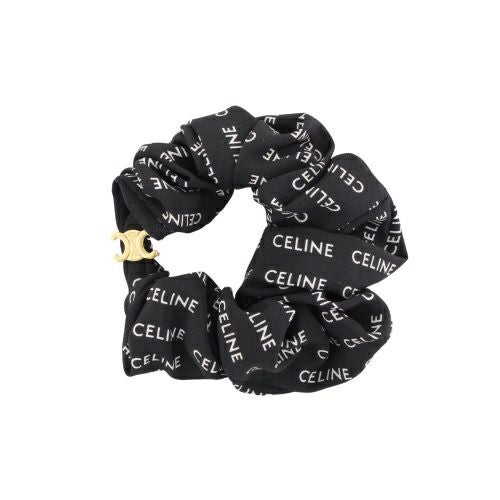 セリーヌ シュシュ ヘアアクセサリー レディース トリオンフ ブラック CELINE 46Y352SIB 35OB GOLD/BLACK