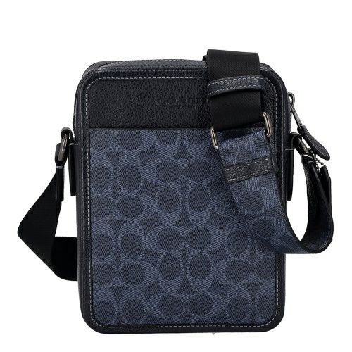 コーチ アウトレット ショルダーバッグ メンズ サリバン クロスボディ バッグ・シグネチャー キャンバス ネイビー COACH OUTLET CAT78 QBN2V デニム/ミッドナイトネイビー