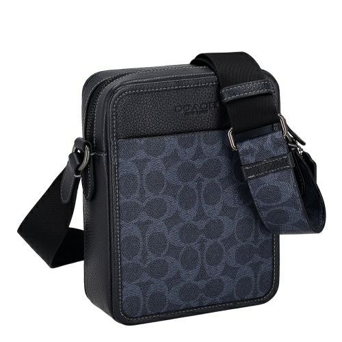 コーチ アウトレット ショルダーバッグ メンズ サリバン クロスボディ バッグ・シグネチャー キャンバス ネイビー COACH OUTLET CAT78 QBN2V デニム/ミッドナイトネイビー