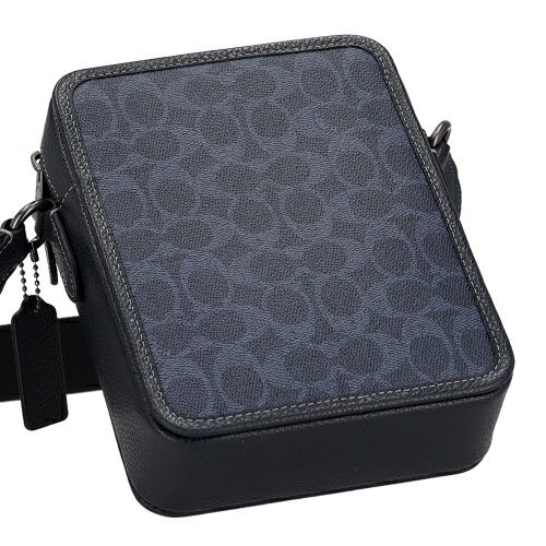 コーチ アウトレット ショルダーバッグ メンズ サリバン クロスボディ バッグ・シグネチャー キャンバス ネイビー COACH OUTLET CAT78 QBN2V デニム/ミッドナイトネイビー