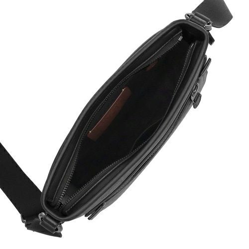 コーチ アウトレット ショルダーバッグ メンズ スリム メッセンジャー・シグネチャー ジャカード ブラック COACH OUTLET CW227 QBMI5 チャコール ブラック