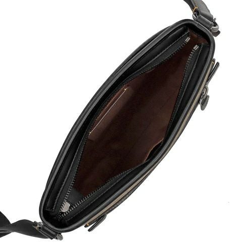 コーチ アウトレット ショルダーバッグ メンズ スリム メッセンジャー・シグネチャー ジャカード ブラウン COACH OUTLET CW227 QBNRX タン/ブラック