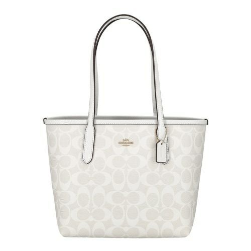 コーチ アウトレット トートバッグ レディース ミニ シティ トート・シグネチャー キャンバス ホワイト COACH OUTLET CN733 IMRFF グレイシャーホワイト
