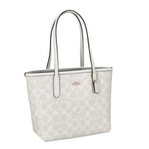 コーチ アウトレット トートバッグ レディース ミニ シティ トート・シグネチャー キャンバス ホワイト COACH OUTLET CN733 IMRFF グレイシャーホワイト