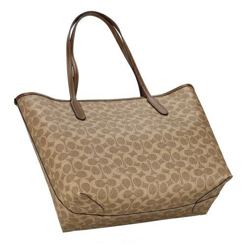 コーチ アウトレット トートバッグ レディース シティ トート バッグ・シグネチャー キャンバス ブラウン COACH OUTLET CV976 IMXHE タン/ブラウン