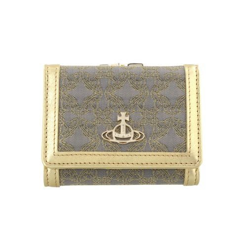 ヴィヴィアンウエストウッド 三つ折り財布 レディース ゴールド Vivienne Westwood 51010018 W00l2 R401 GOLD/GREY