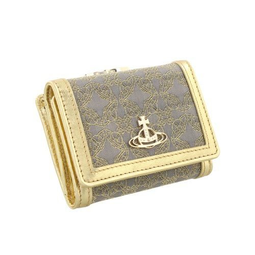 ヴィヴィアンウエストウッド 三つ折り財布 レディース ゴールド Vivienne Westwood 51010018 W00l2 R401 GOLD/GREY