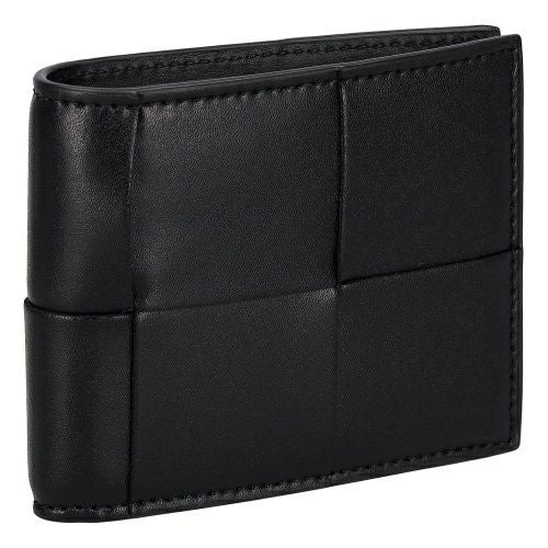 ボッテガヴェネタ 二つ折り財布 メンズ マキシイントレチャート MAXI INTRECCIATO ブラック BOTTEGA VENETA 649603 V47V1 8803