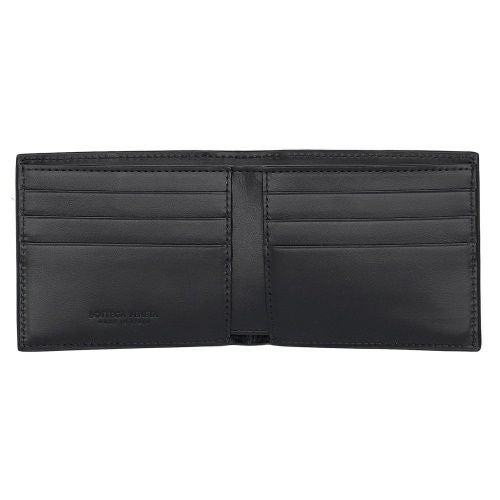 ボッテガヴェネタ 二つ折り財布 メンズ マキシイントレチャート MAXI INTRECCIATO ブラック BOTTEGA VENETA 649603 V47V1 8803