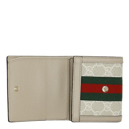 グッチ 二つ折り財布 レディース オフィディア GG カードケース ウォレット ベージュ GUCCI 598662 UULAG 9682 ベージュ＆ホワイト