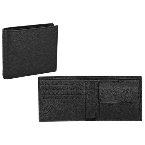 グッチ 二つ折り財布 メンズ ジャンボGG コインウォレット ブラック