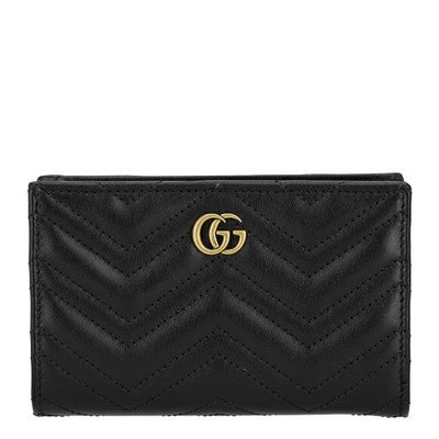 グッチ 二つ折り財布 レディース ダブルG ウォレット ブラック GUCCI 