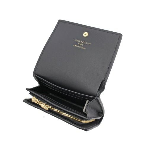 ルイヴィトン 二つ折り財布 トリヨン ポルトフォイユ・カプシーヌ タイニー ブラック LOUIS VUITTON M12149 ノワール