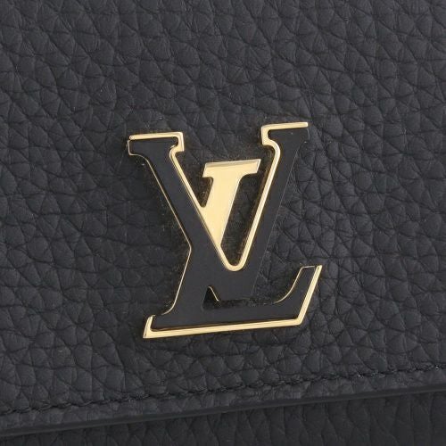 ルイヴィトン 二つ折り財布 トリヨン ポルトフォイユ・カプシーヌ タイニー ブラック LOUIS VUITTON M12149 ノワール