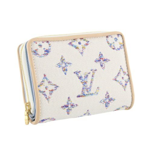 ルイヴィトン 二つ折り財布 モノグラム・ジャカード ポルトフォイユ・ルー ホワイト LOUIS VUITTON M83500 マルチカラーホワイト